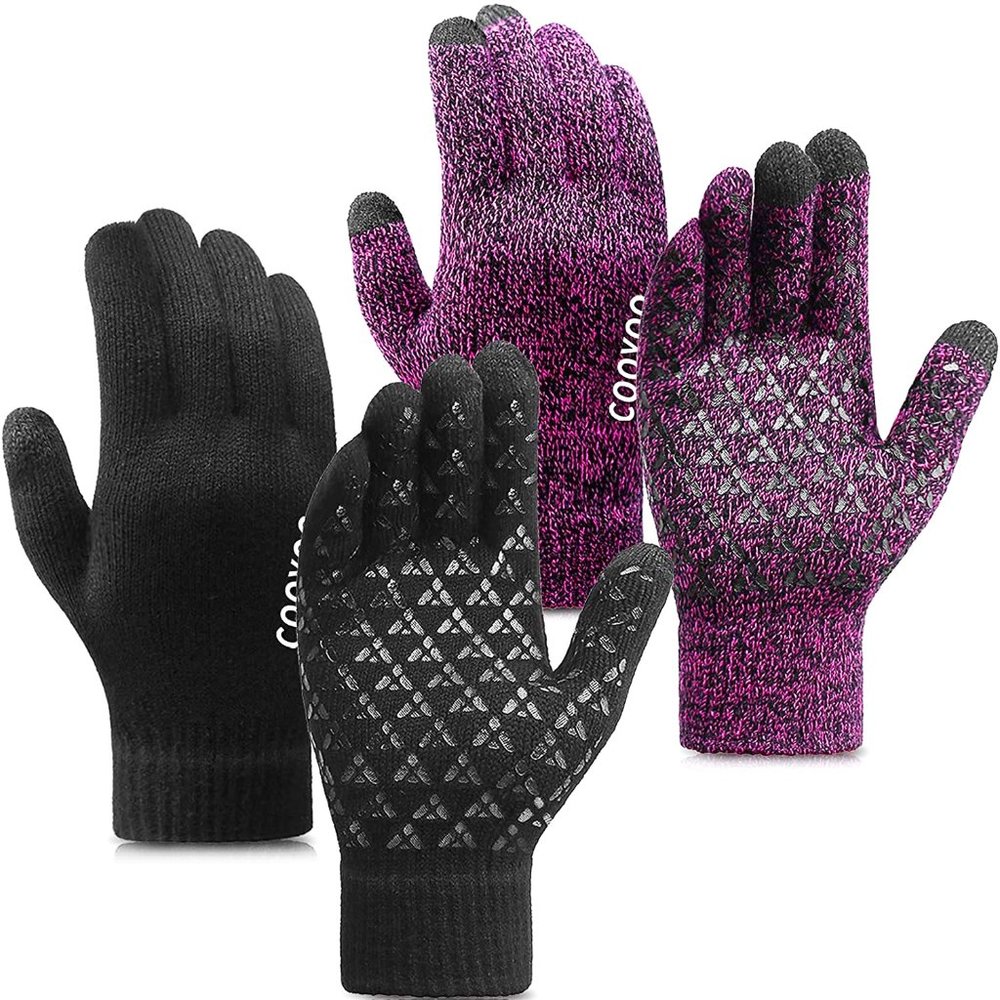 Winter Gloves for Women and Men 1/2/3 Pairs,Upgraded Touch Screen Gloves,